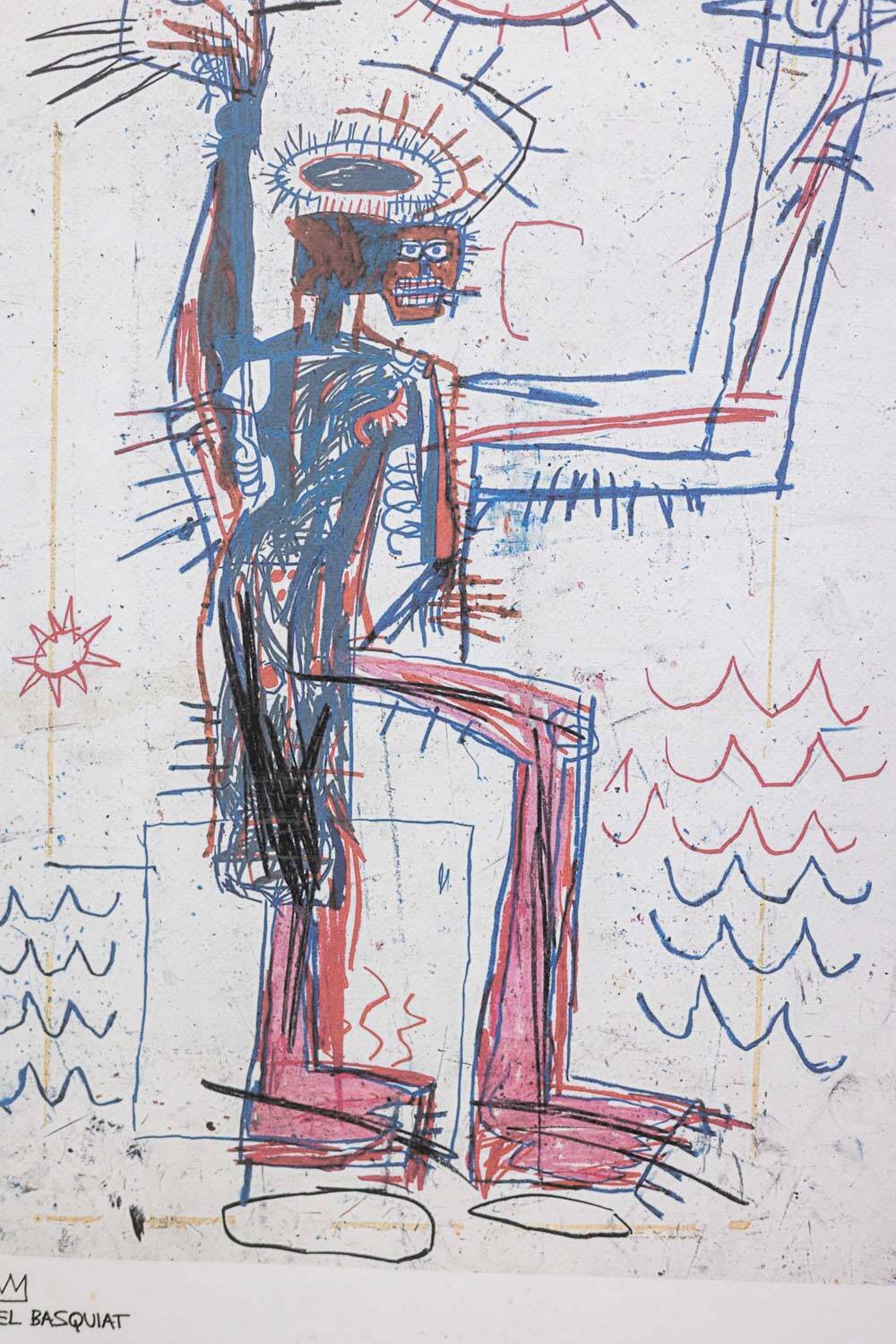 Jean-Michel Basquiat. Numbered color screenprint. 1990s.