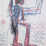 Jean-Michel Basquiat. Numbered color screenprint. 1990s.
