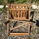 Old folding armchair wooden sitting vintage