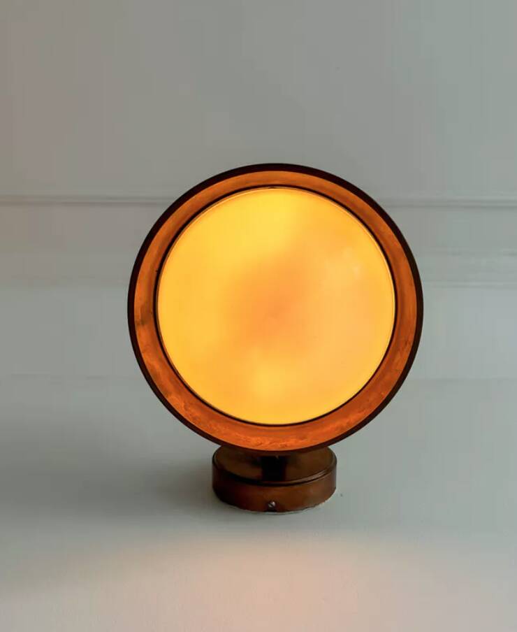Vintage copper and opaline wall light, BEGA 1960