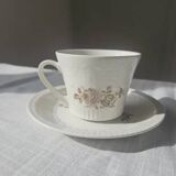 Vintage Pontesa coffee service - 8 cups and saucers - Floral pattern - Perfect condition