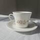Service à café vintage Pontesa - 8 tasses et sous-tasses - Motif floral - Parfait état