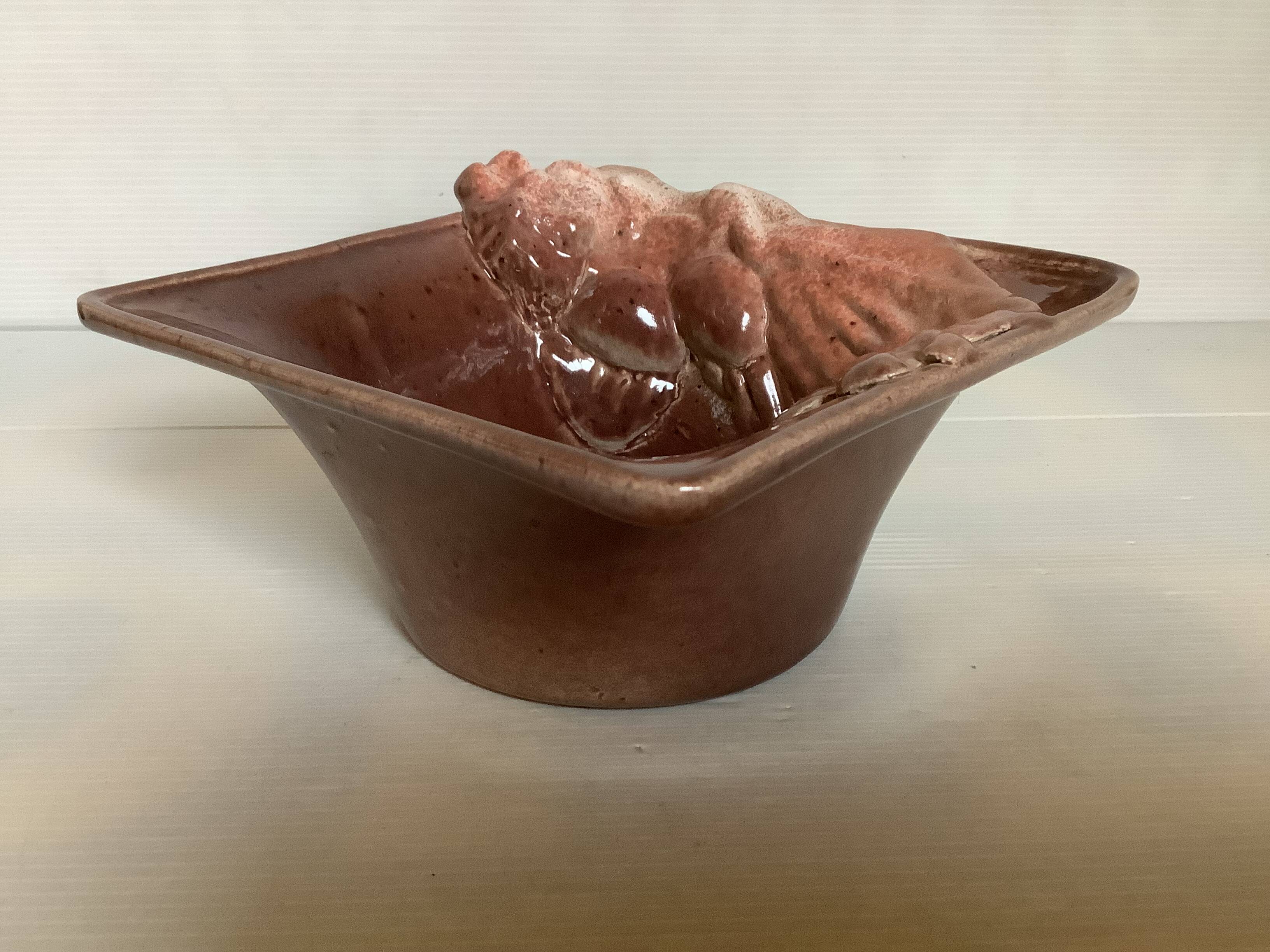 Decorative ceramic tray.