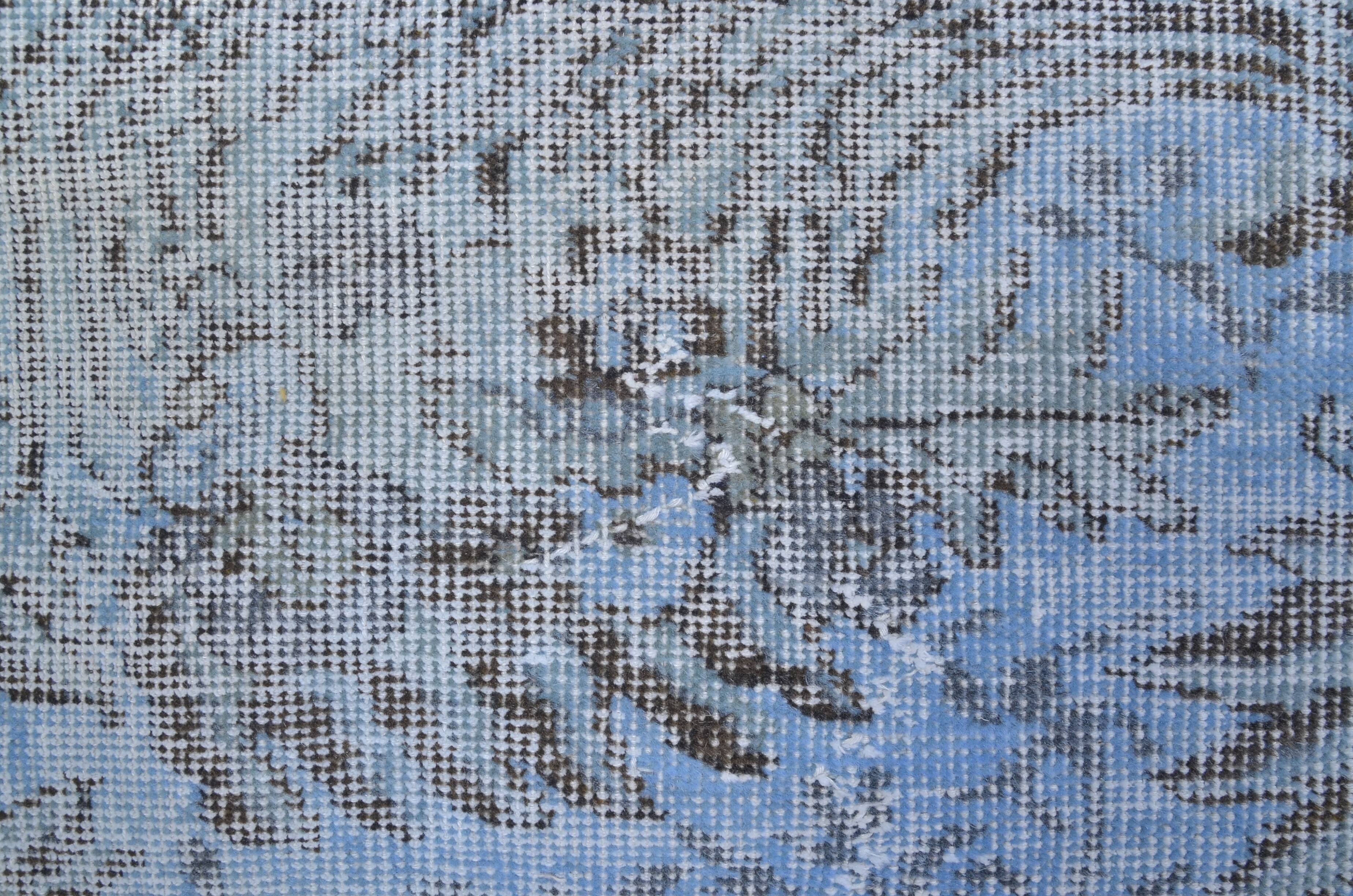 Blue Vintage Oushak Carpet sku 1922