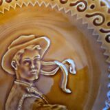 Set of 3 hollow plates Face of Breton Argoat Gourin