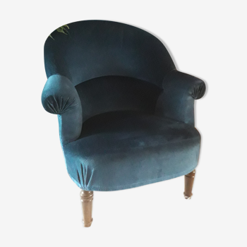 Fauteuil crapaud velours