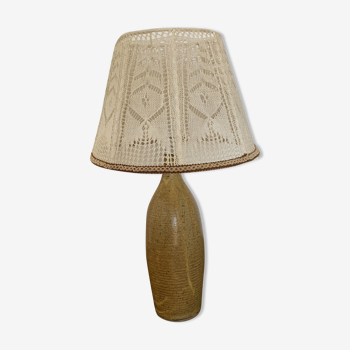 Stoneware lamp - lace flap