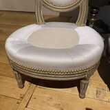 Pair of Louis XVI style armchairs with medallion backs, circa 1900