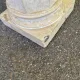 Natural stone pedestal column in beige marble, neoclassical style, 77cm.