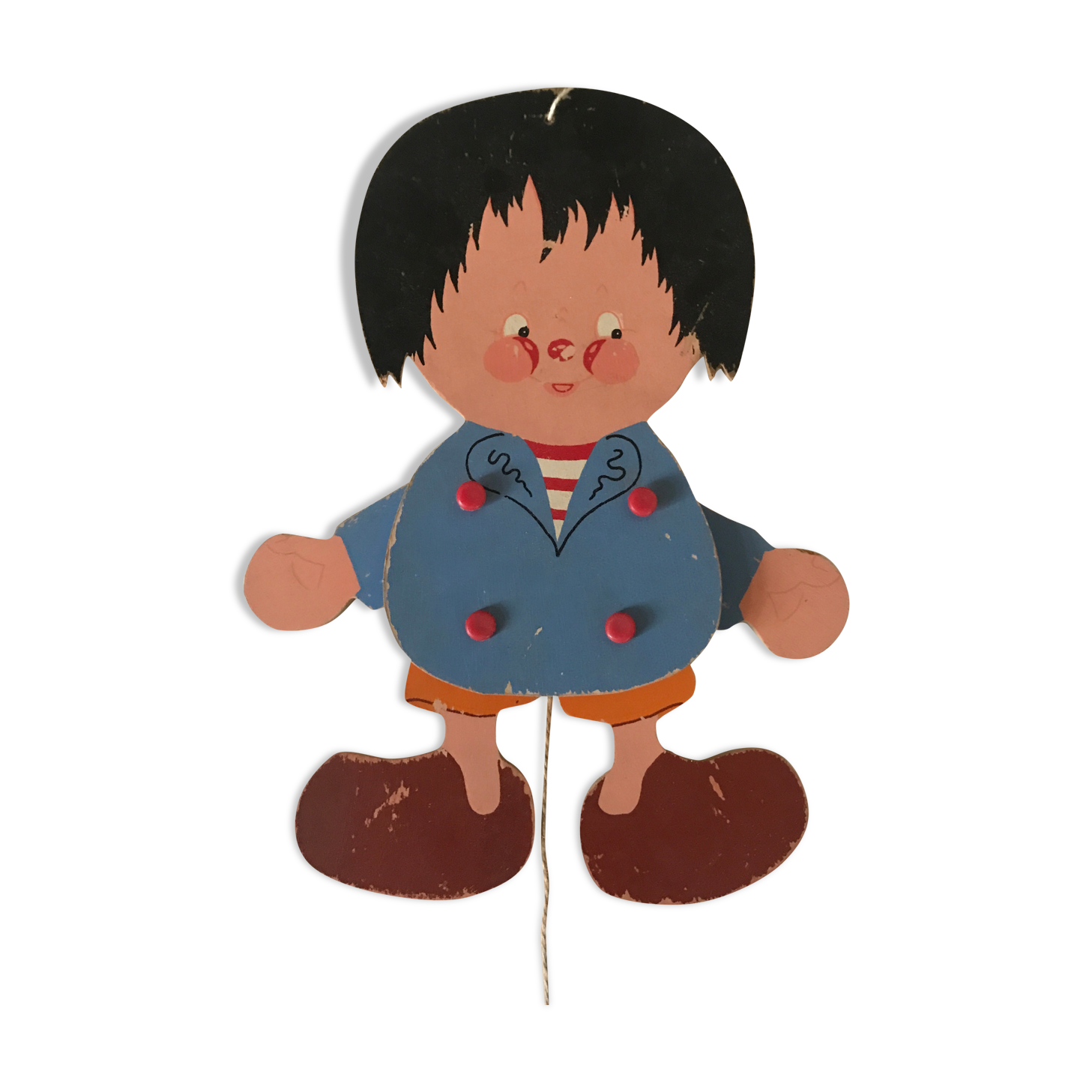 Articulated puppet vintage decoration children's room 60s