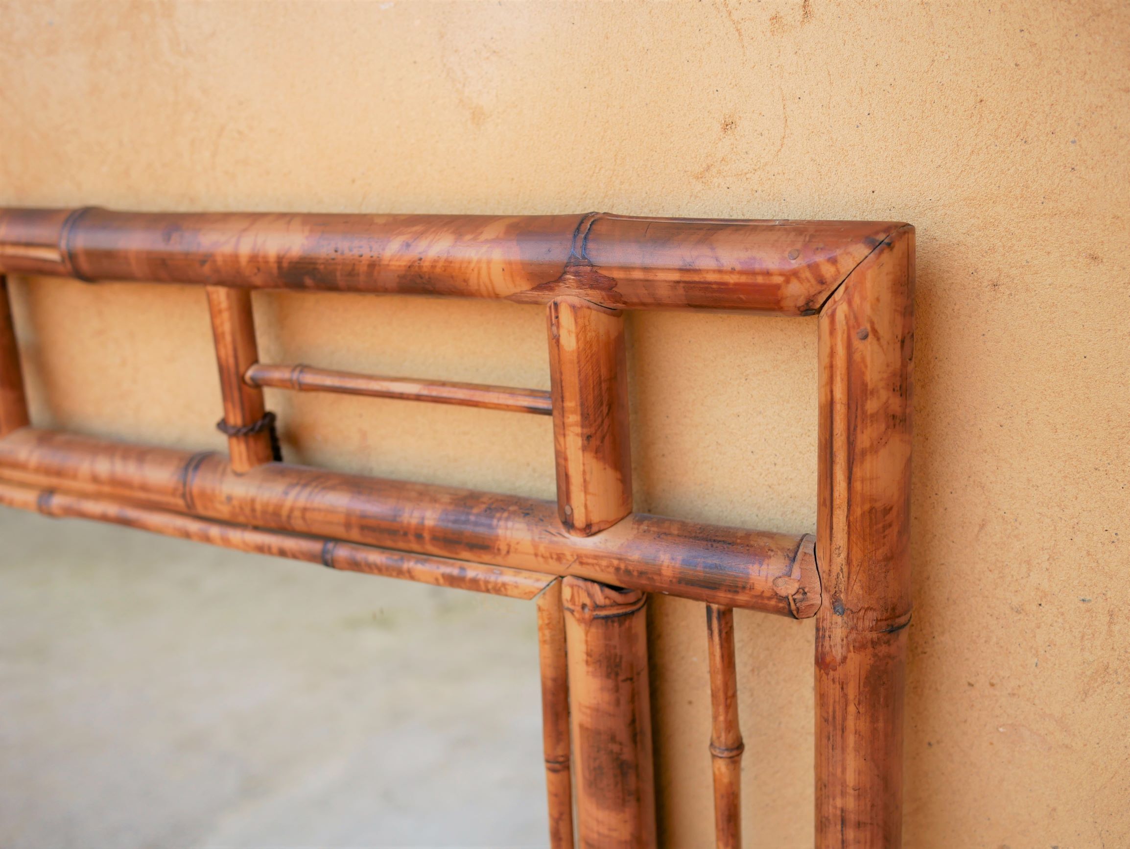 Vintage bamboo mirror