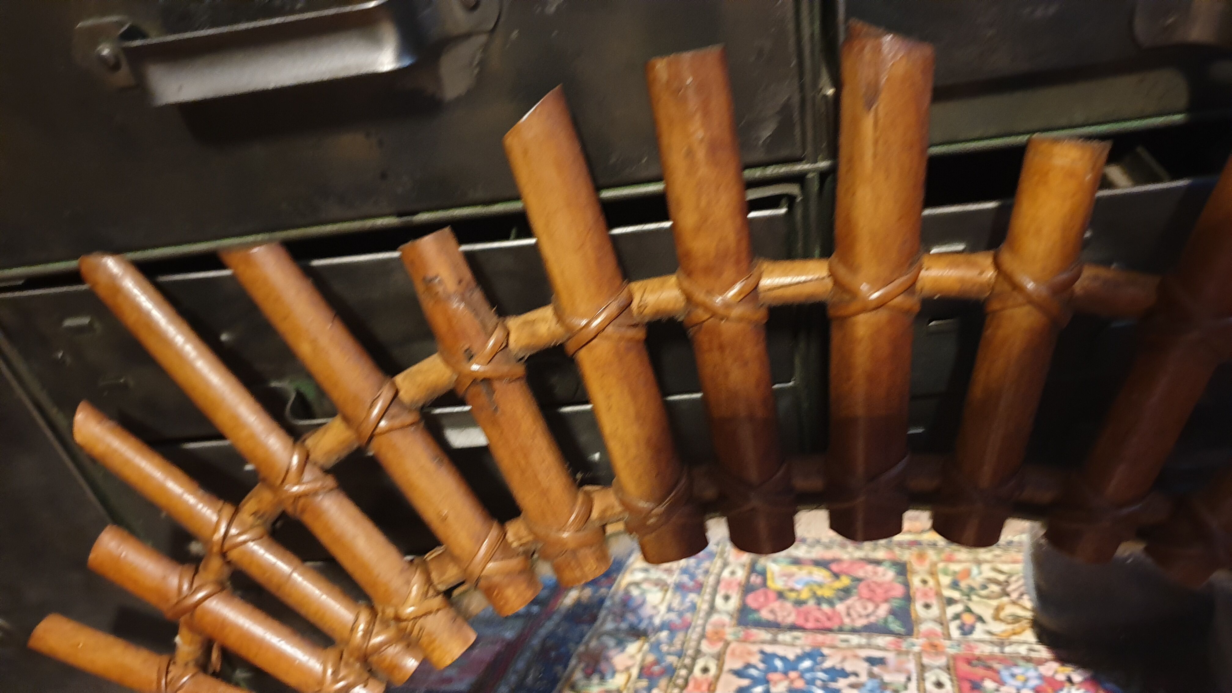 Oval rattan mirror seventies