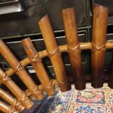 Oval rattan mirror seventies