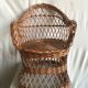 Ancien fauteuil enfant osier tressé vintage