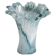 Vintage Mid-Century Murano Glass Vase in Aqua Blue, Italy, 2000s