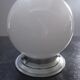 Ceiling lamp old opaline globe white base metal art deco 1930 ø 15 cm