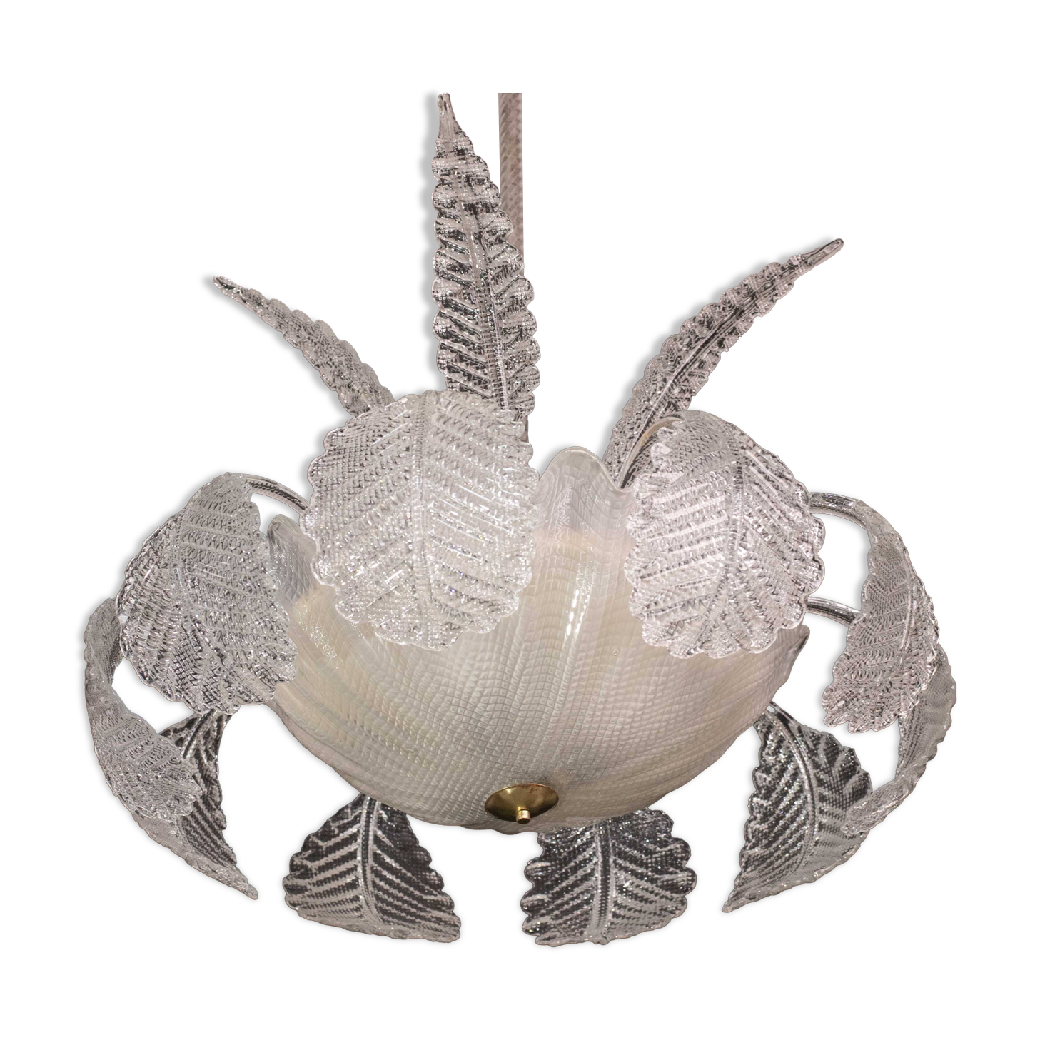 Art Decò, Barovier & Toso Chandelier, Murano Glass, 1950s