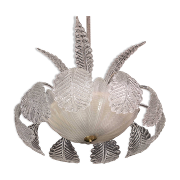 Art Decò, Barovier & Toso Chandelier, Murano Glass, 1950s
