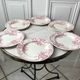 Set of 6 dessert plates Terre de Fer Lunéville model Griffon late nineteenth