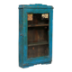 Vitrine en teck ancien (patine bleue)
