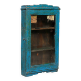 Vitrine en teck ancien (patine bleue)