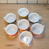 7 Arcopal lotus cups