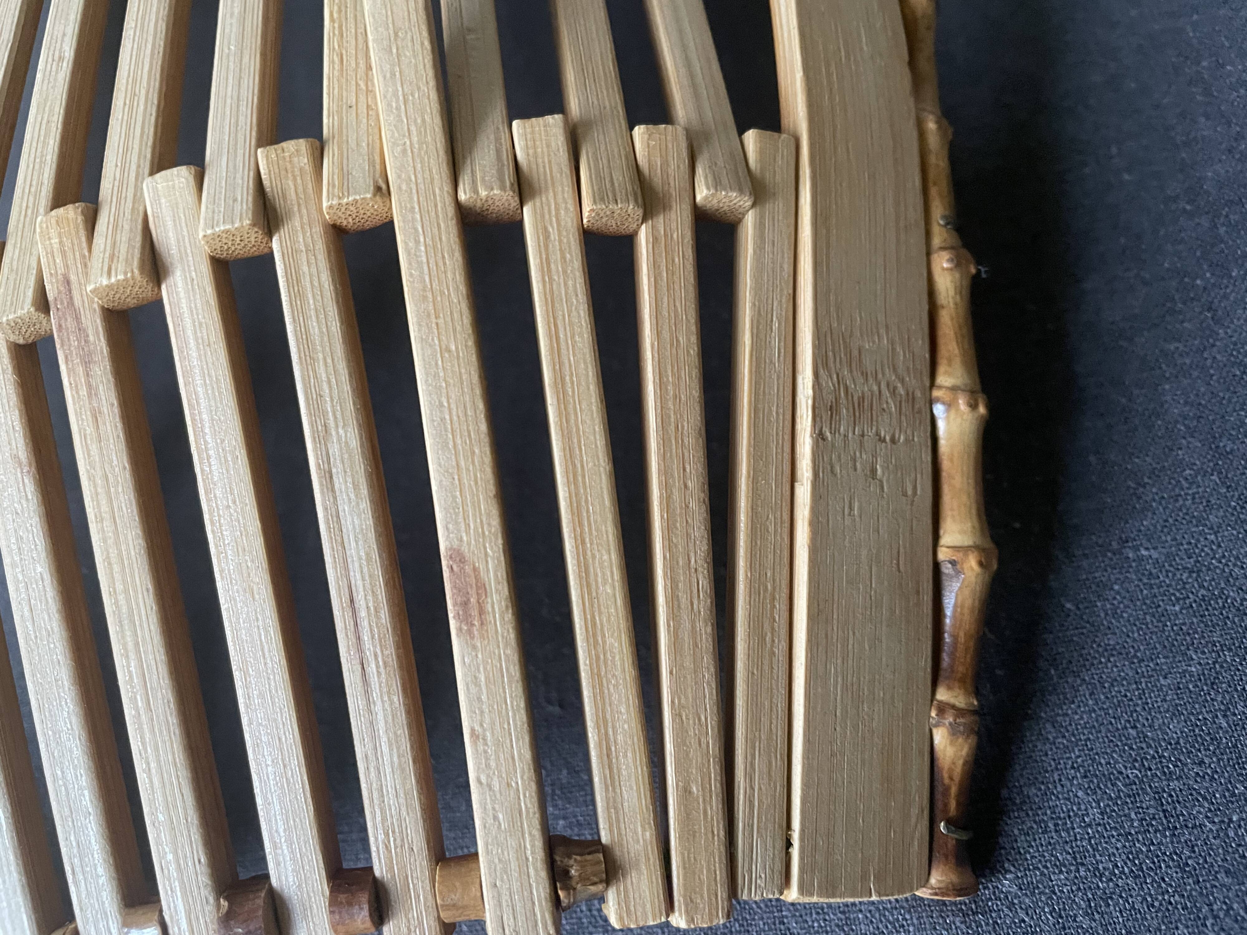 70s bamboo fruit basket