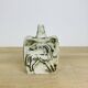 Ceramic vase with horses, vintage