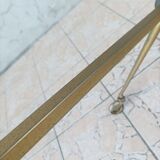 Vintage serving tray in brass and smoked glass 1960