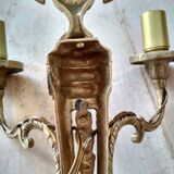 Old Wall Sconce bronze two torches style Napoleon III