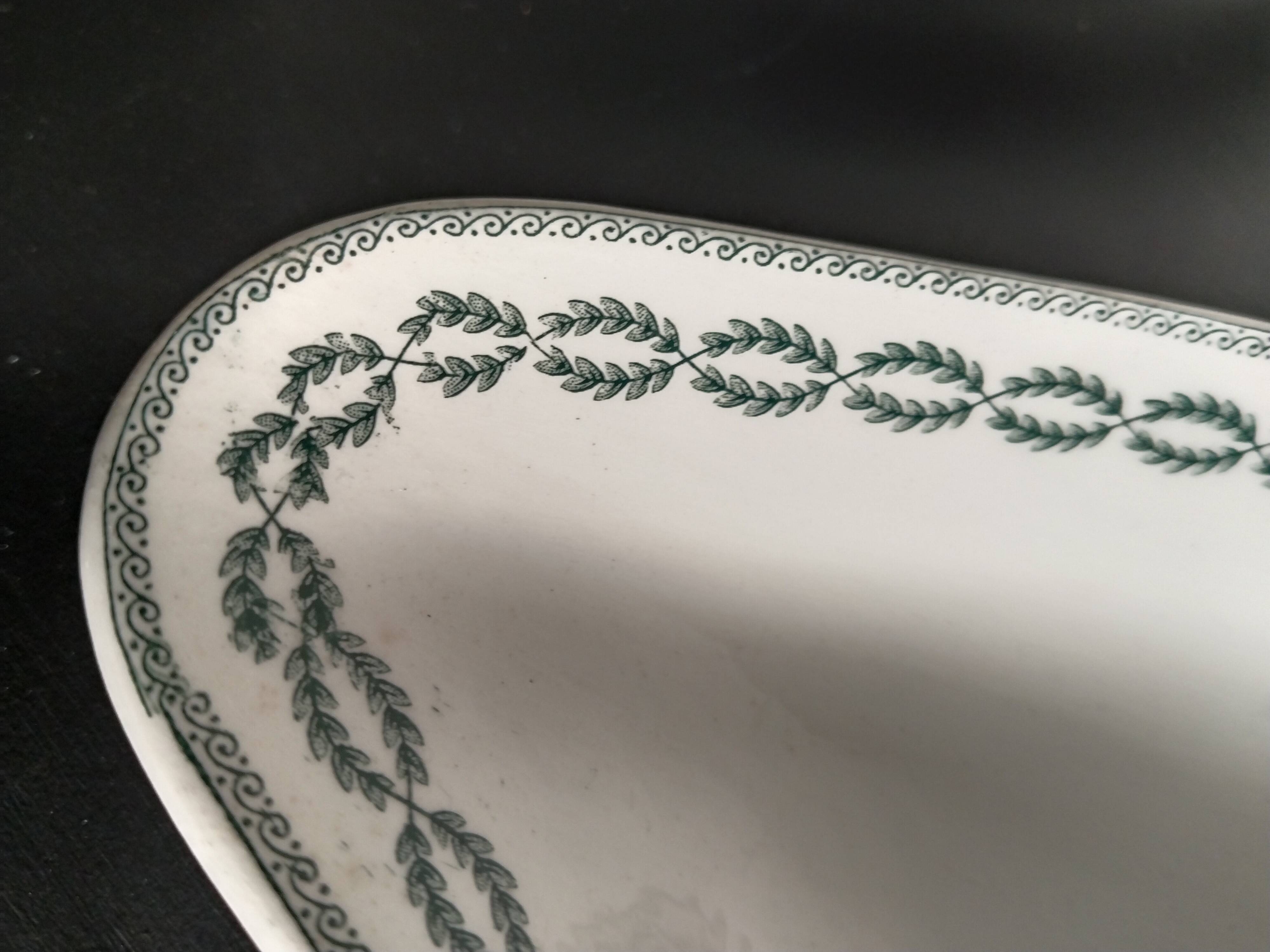 Set of 3 earthenware ravines from Sarreguemines, Malmaison, Nobilis