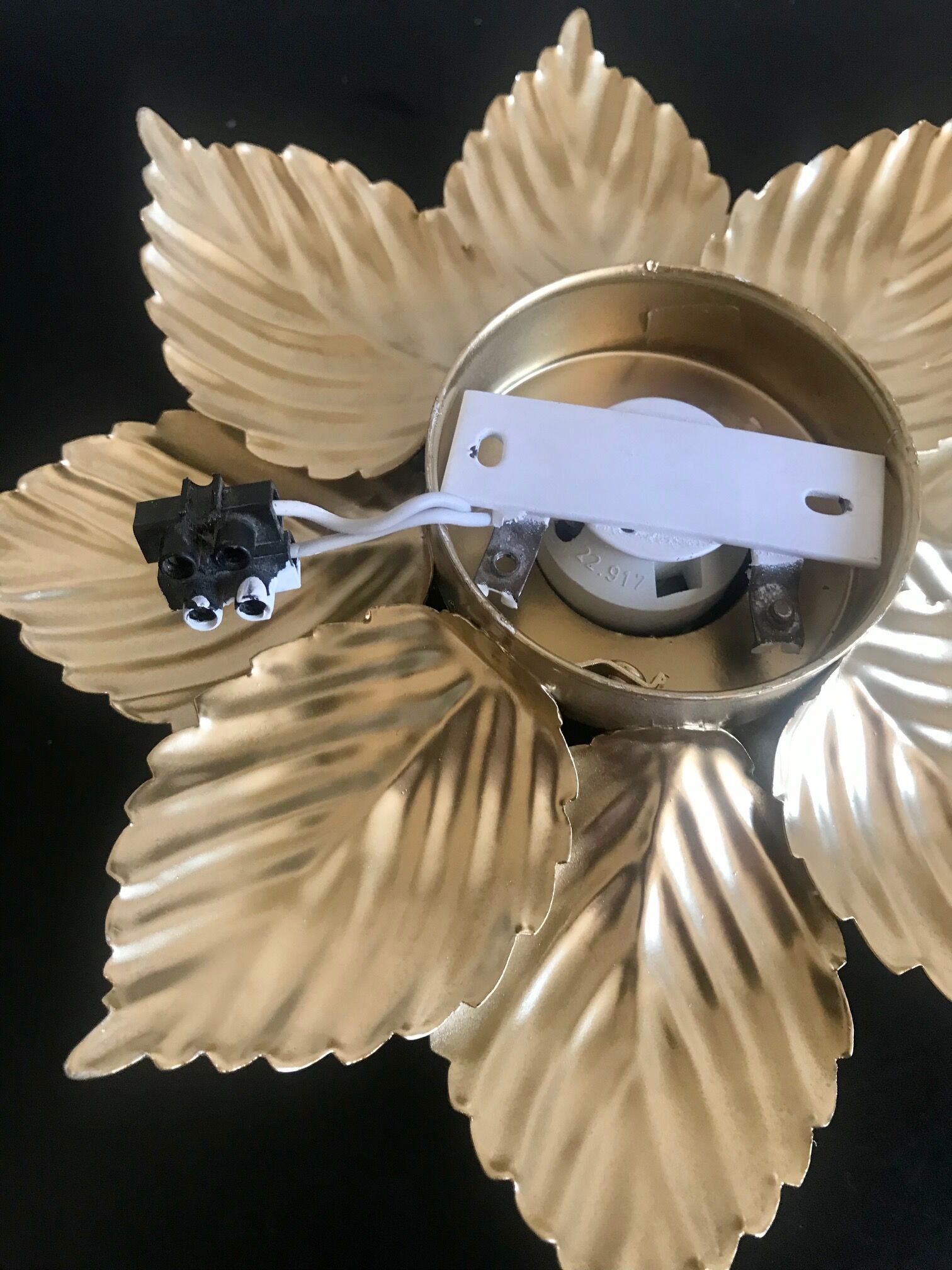 Golden flower applique