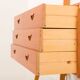 Scandinavian mid century teak free standing wall unit, 1960s