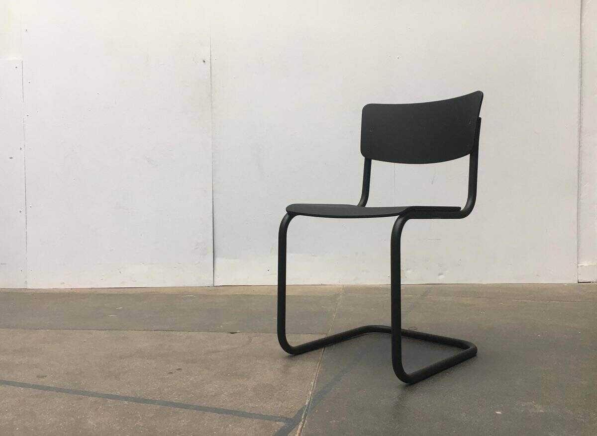 Black Vintage German Cantilever Chair S43 by Mart Stam for Thonet