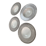 4 porcelain soup plates Table passion collection Noir Astral