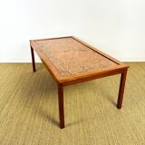 Scandinavian coffee table in copper, 1960.