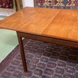 70s English teak table with a butterfly extension