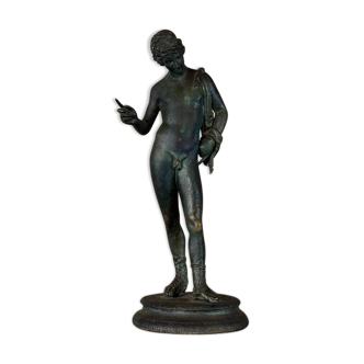 Narcissus, bronze patina excavated after the antique 19th century.