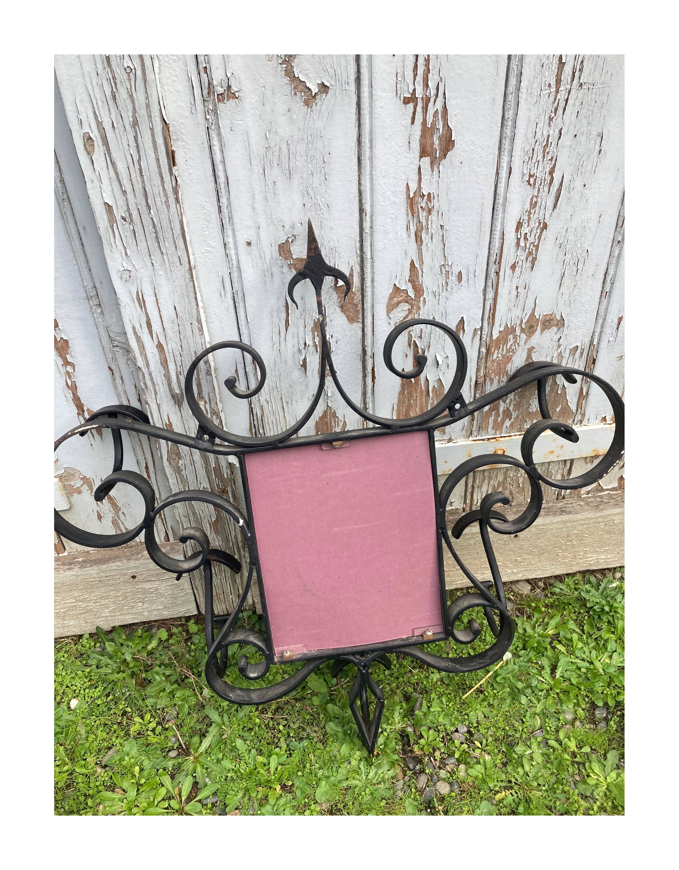 Wrought iron mirror