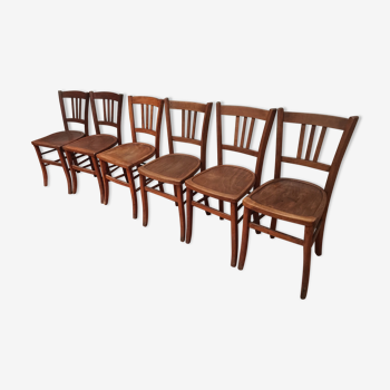 Suite de 6 chaises bistrot vintage