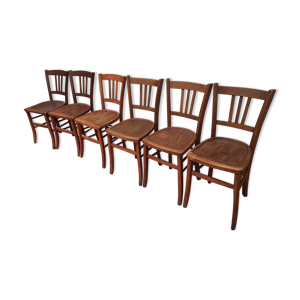 Suite de 6 chaises bistrot vintage