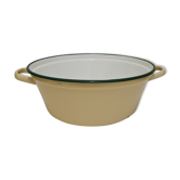 Yellow enamelled sheet metal basin
