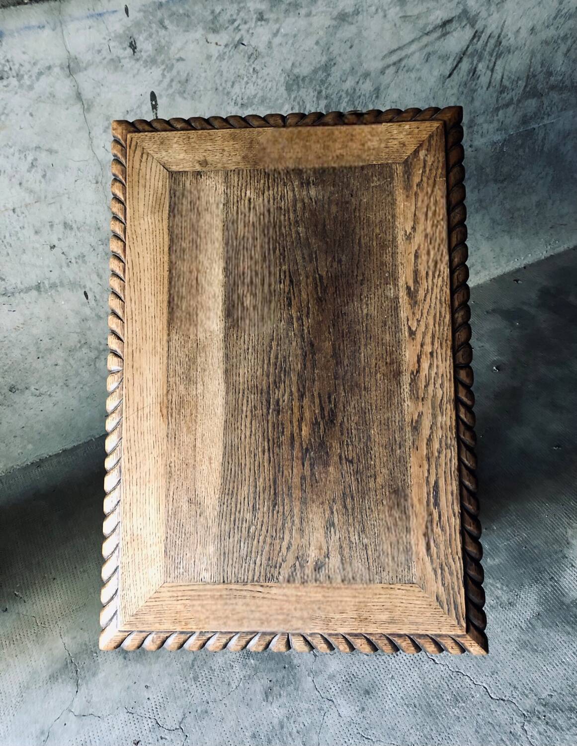 Brutalist oak coffee table 1940-50