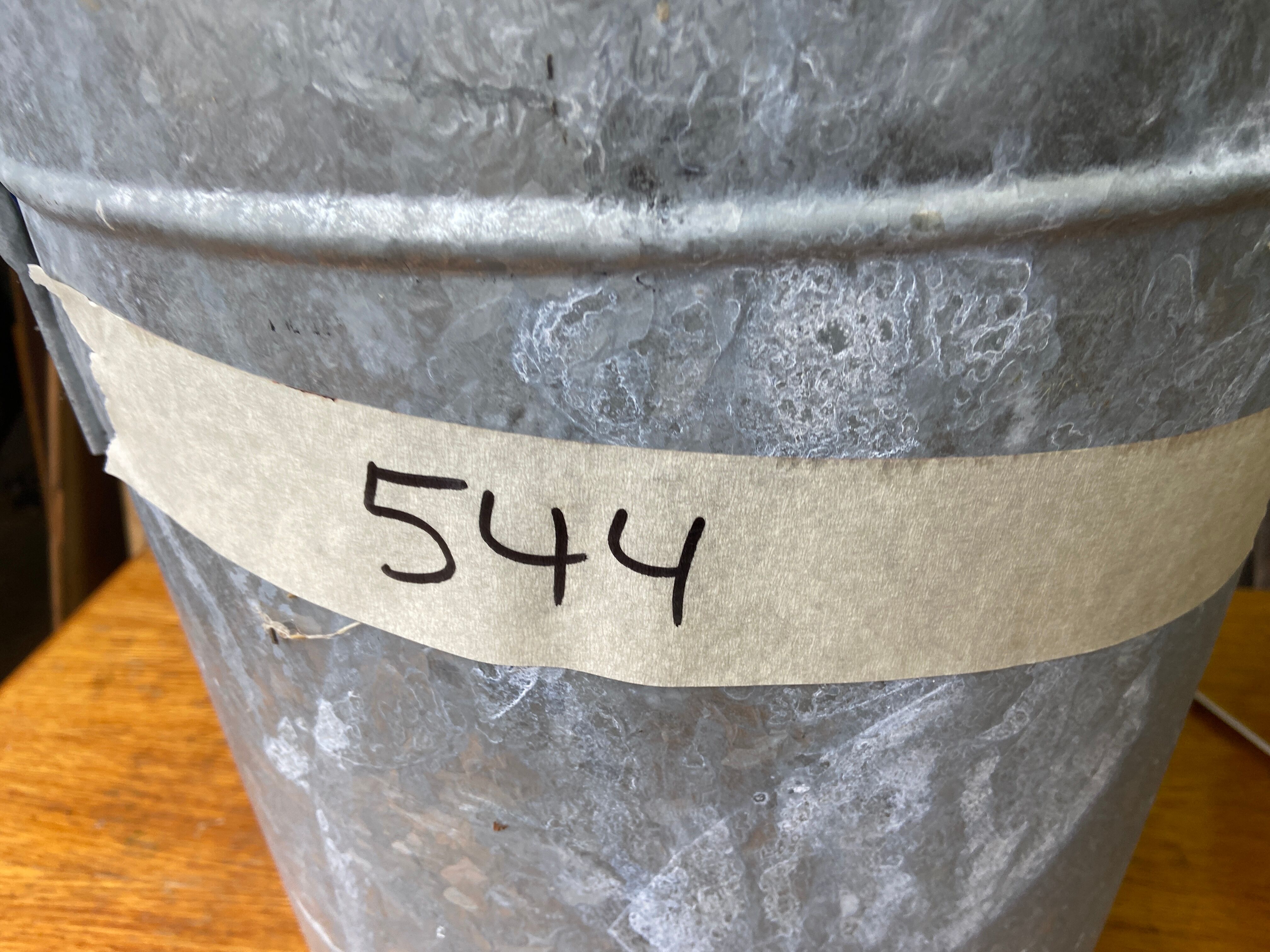Pair of vintage galvanized zinc washing basins