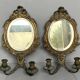 Pair of mirror sconces with bronze candlesticks from the 19th century.