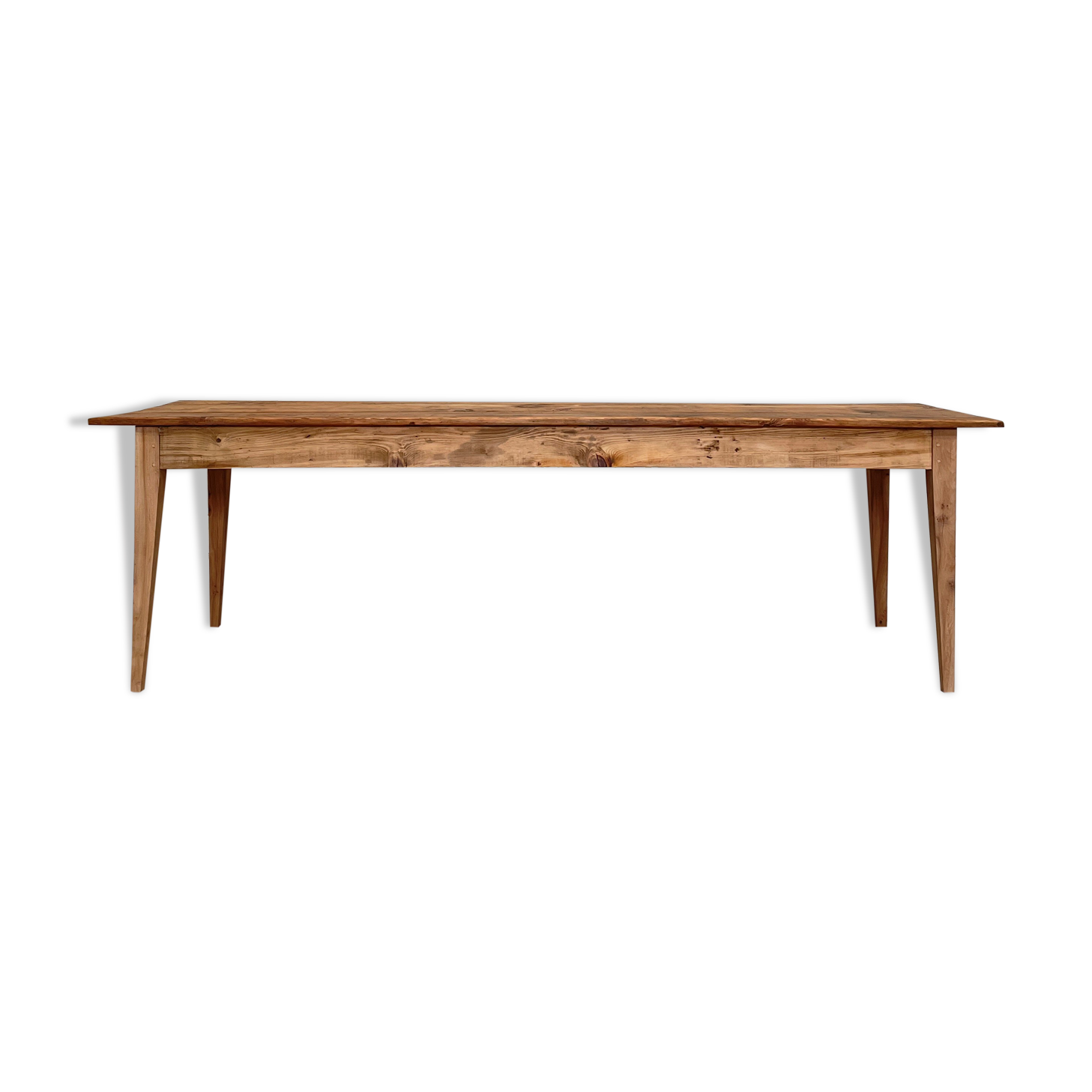 Table de ferme vintage en bois brut
