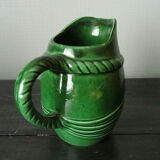 Glazed pottery pitcher