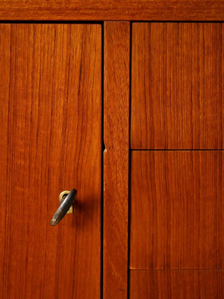 Danish sideboard in teak with central drawers. Denmark, late 1950s