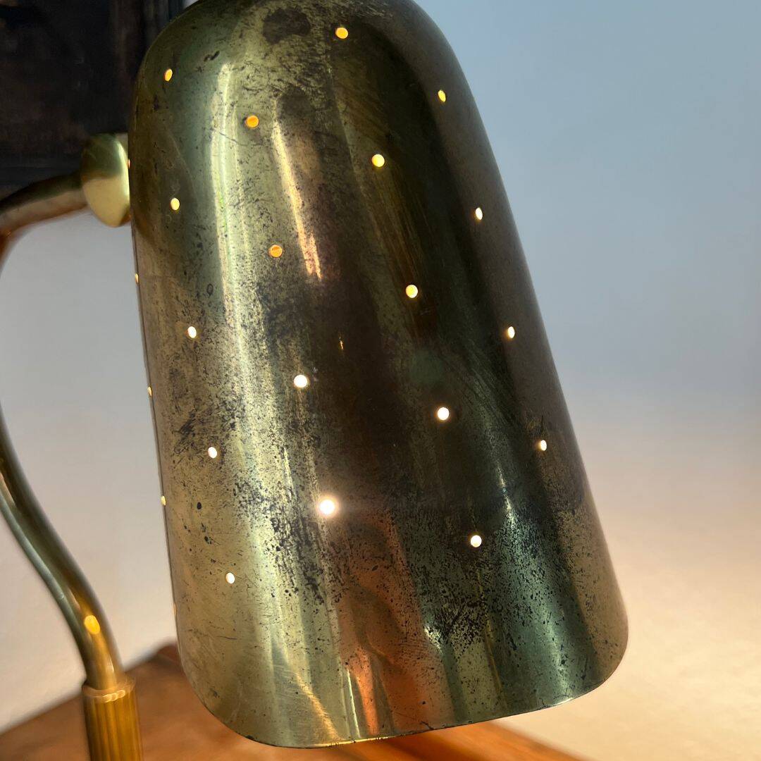 Swedish Brass Table Lamp from 1940s