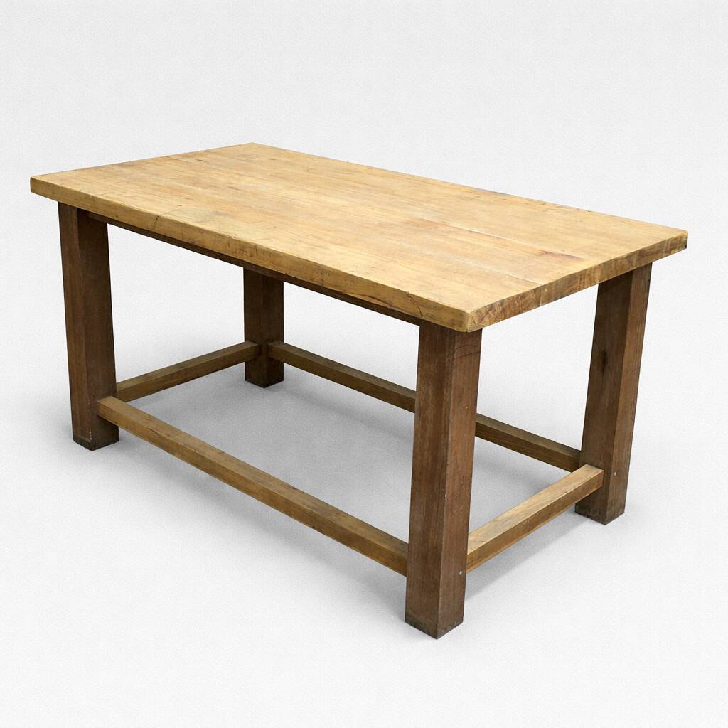 Old farmhouse table made of solid wood - Vintage work table